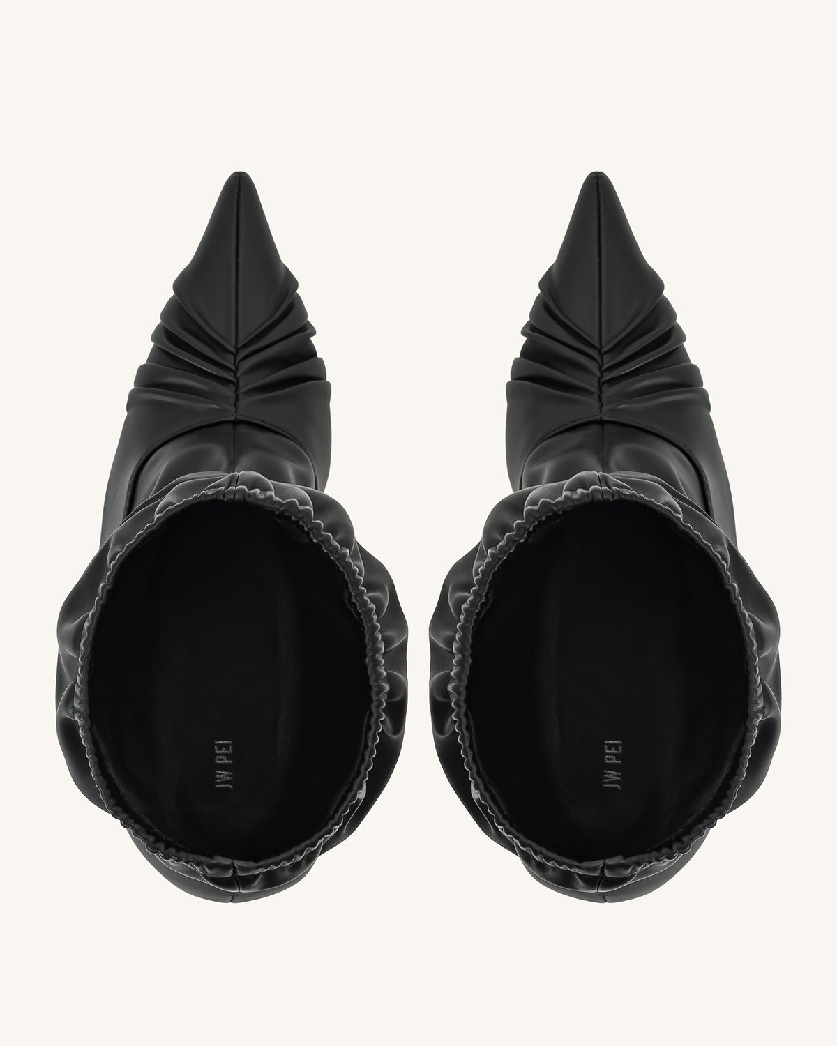 Joanne Paneled Detailing leather Ankle Boots - Black | JW PEI