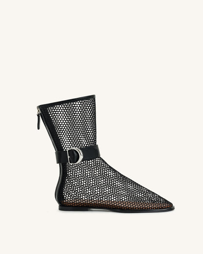 Sophia Mesh Boots - Black | JW PEI