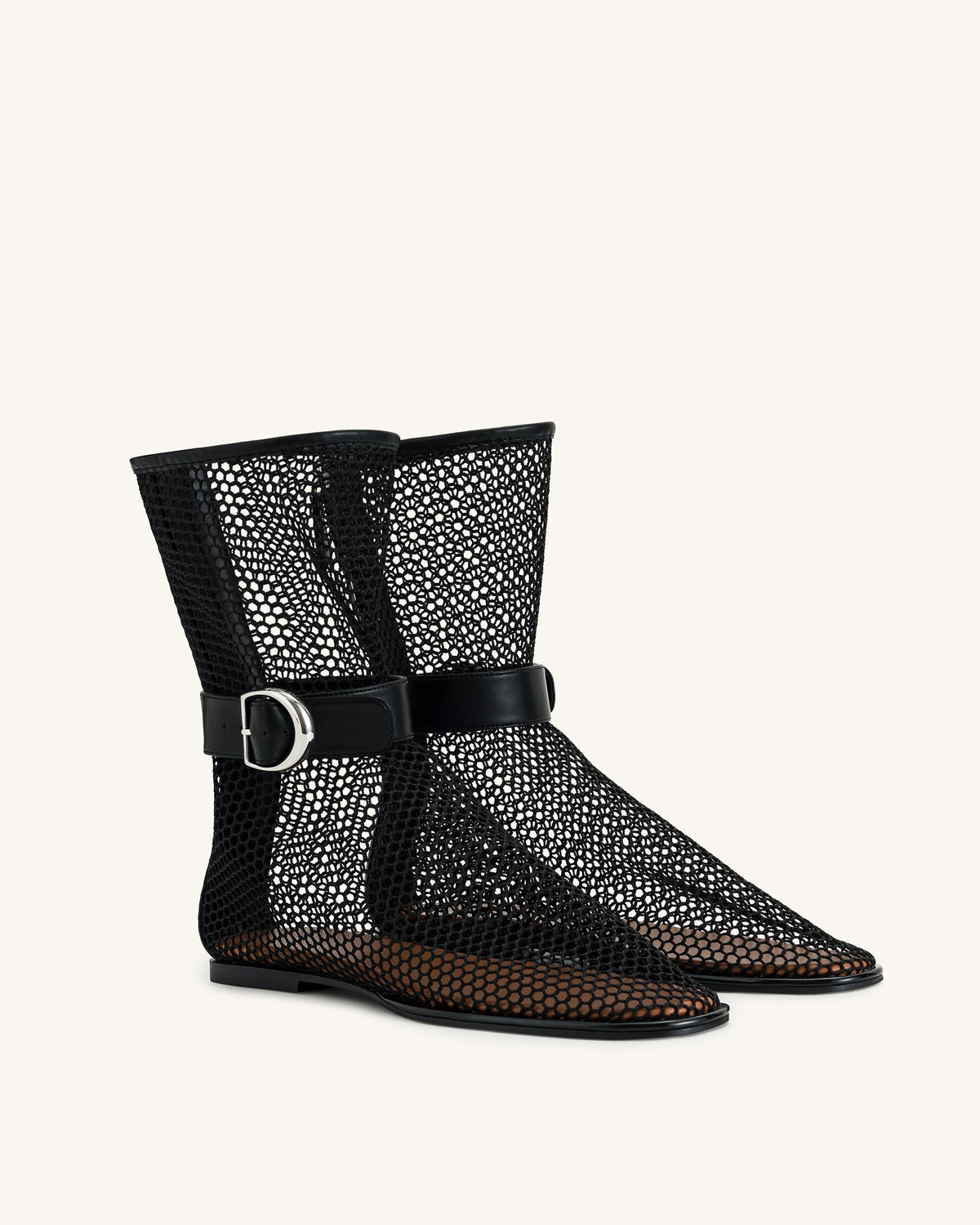 Sophia Mesh Boots - Black | JW PEI