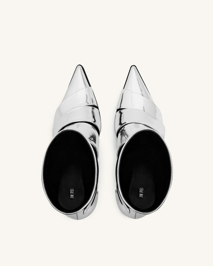Emily Strap Ankle Boots - Silver | JW PEI