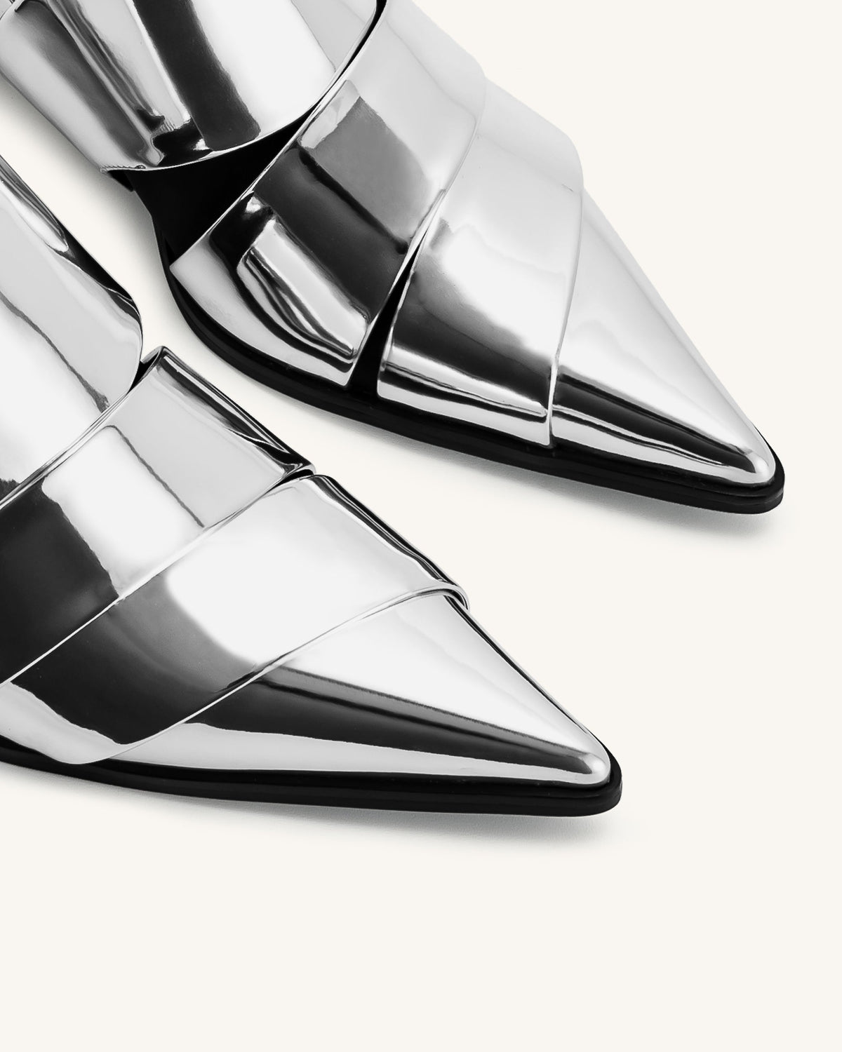 Emily Strap Ankle Boots - Silver | JW PEI