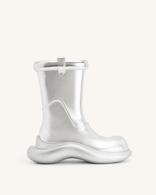 Zoie Metallic Rain Boot - Silver | JW PEI