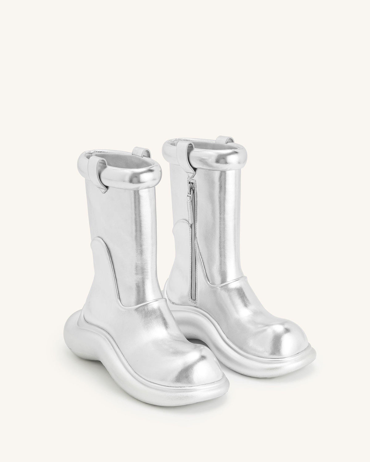 Zoie Metallic Rain Boot - Silver | JW PEI