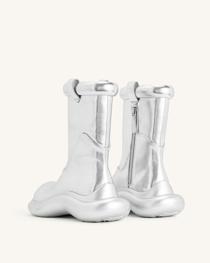 Zoie Metallic Rain Boot - Silver | JW PEI