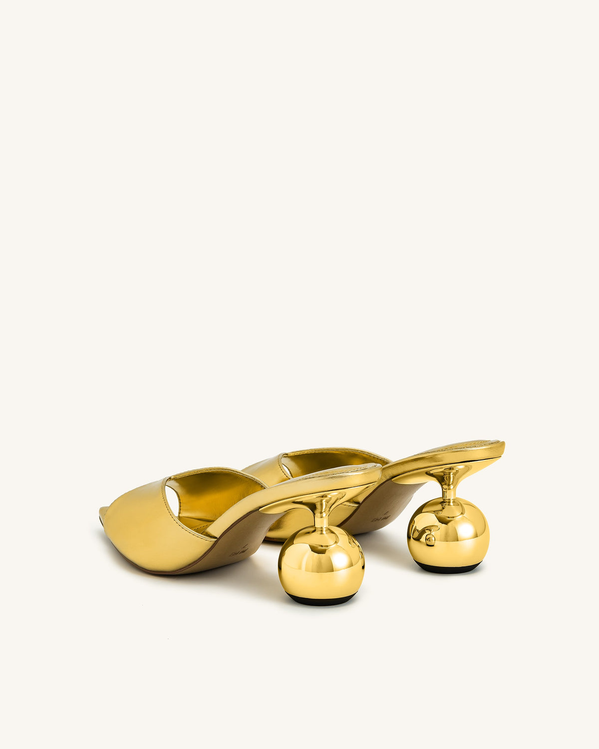Ellie Sphere Heel Mules - Gold | JW PEI