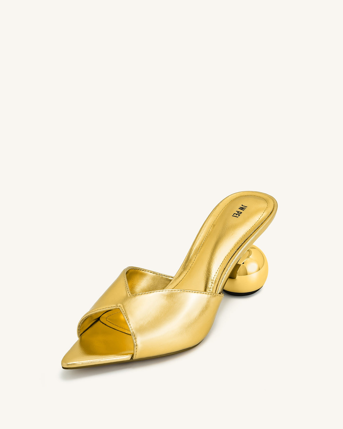 Ellie Sphere Heel Mules - Gold | JW PEI