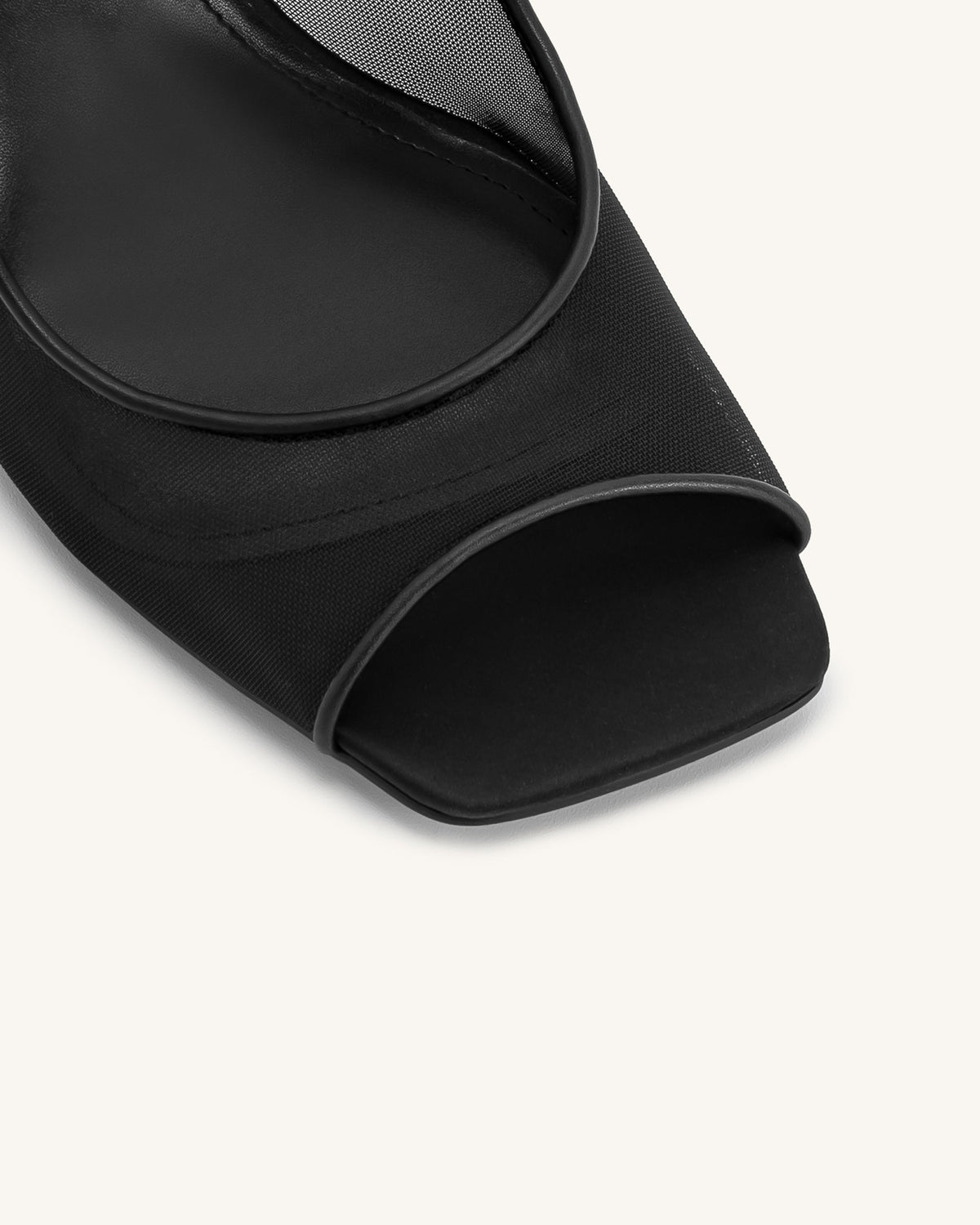 Serenity Open Toe Mesh Slingback Sandals - Black | JW PEI