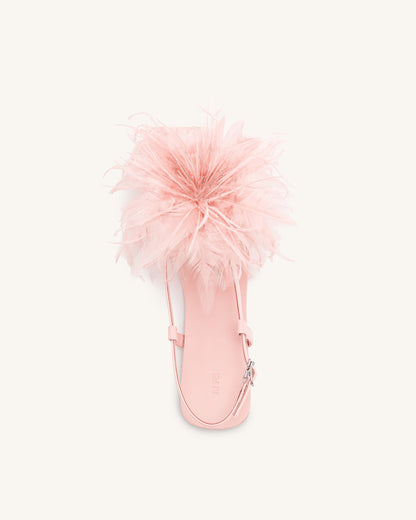 Fluffy Flats Sandals - Pink Beige | JW PEI