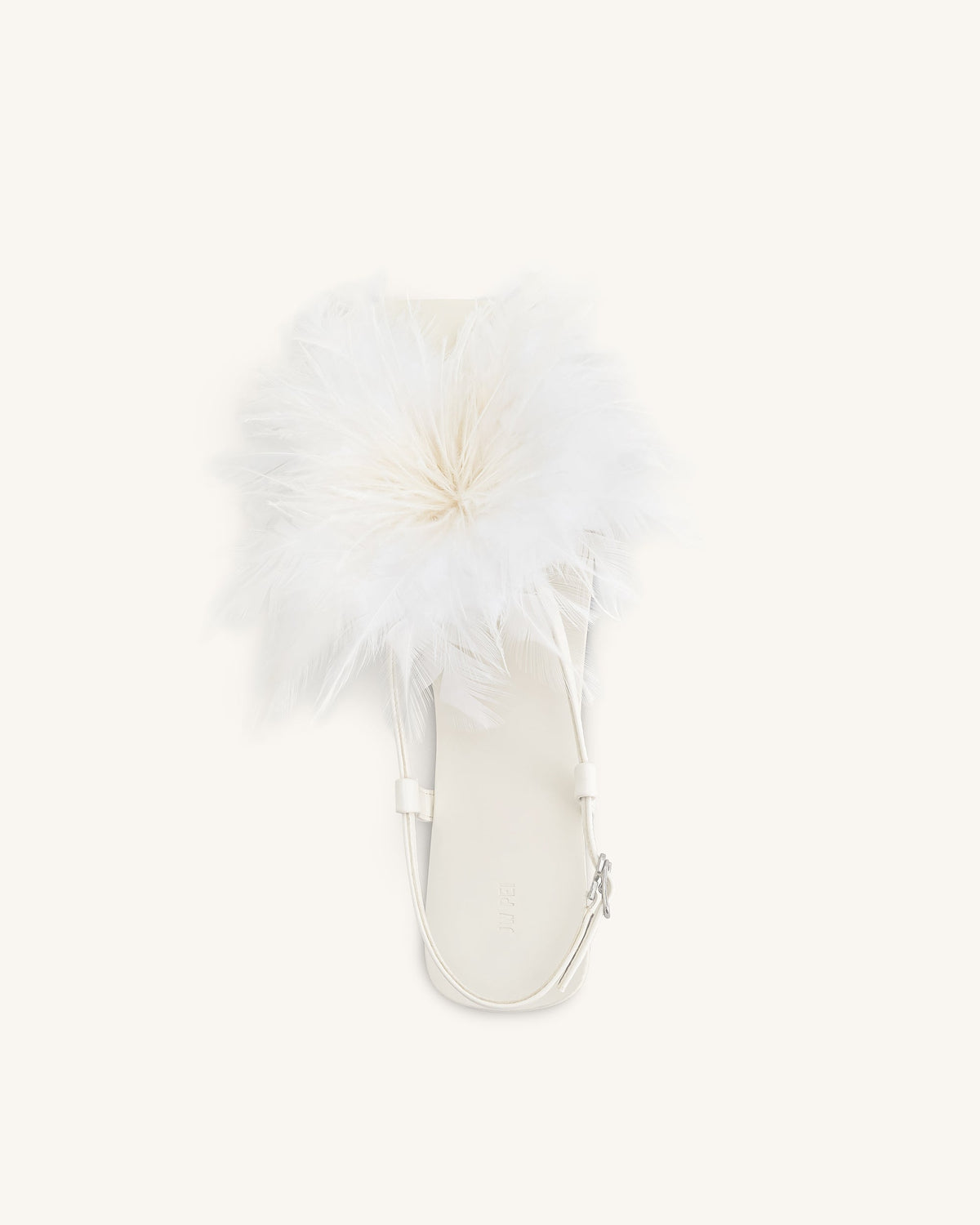 Fluffy Flats Sandals - White | JW PEI