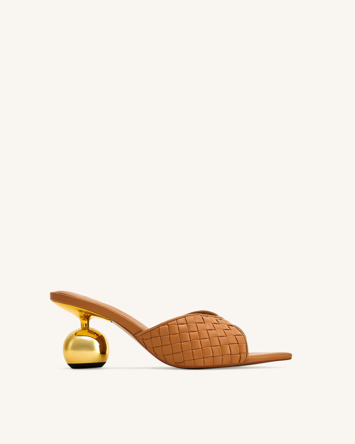 Ellie Braided Sphere Heel Mules - Khaki | JW PEI