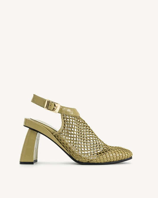 Genesis Heeled Sandals - Olive Green | JW PEI