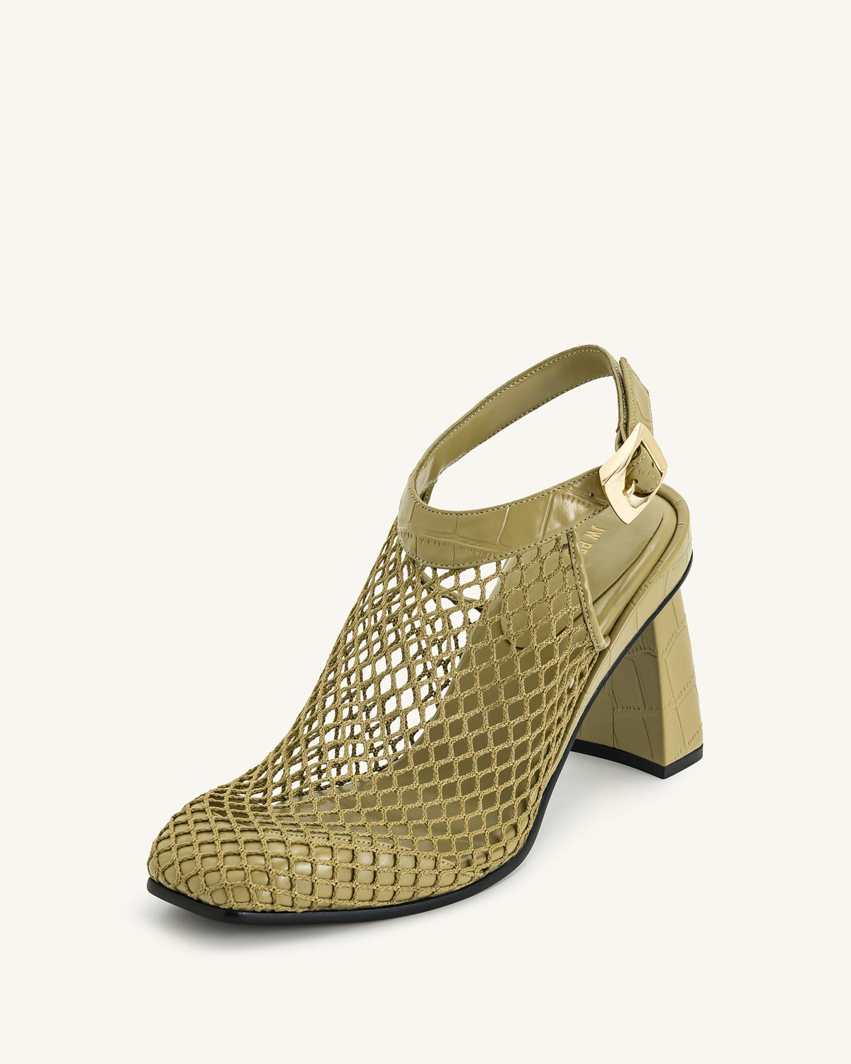 Genesis Heeled Sandals - Olive Green | JW PEI
