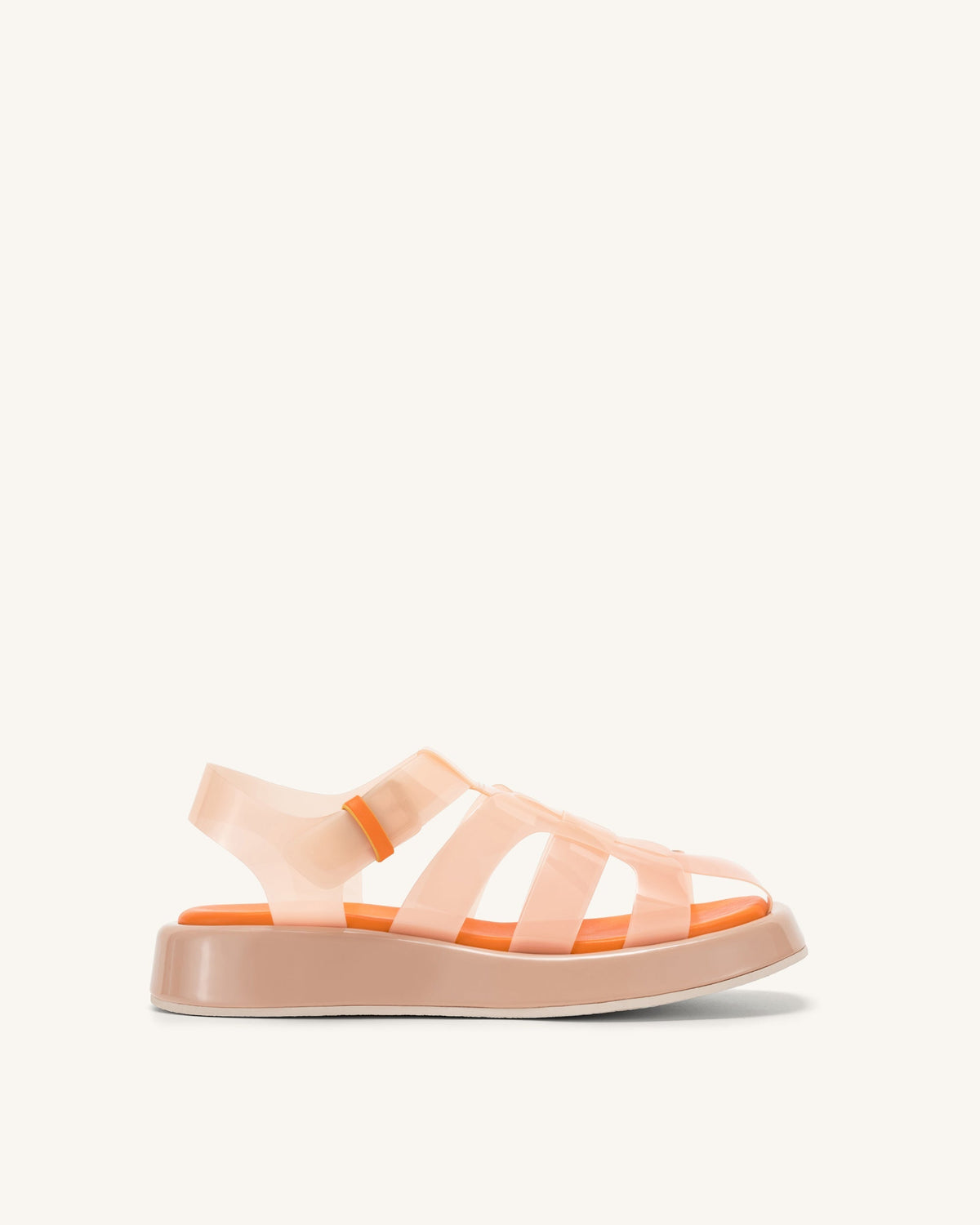 Piper Platform Sandal - Beige & Orange | JW PEI