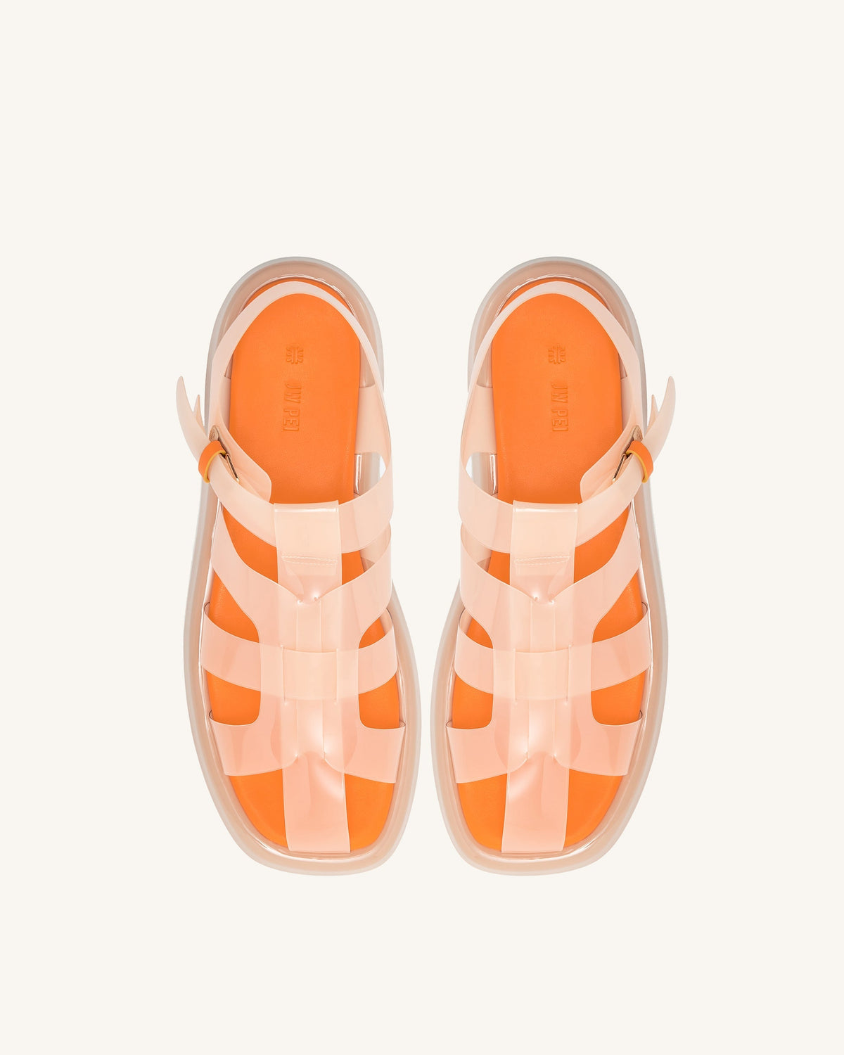 Piper Platform Sandal - Beige & Orange | JW PEI