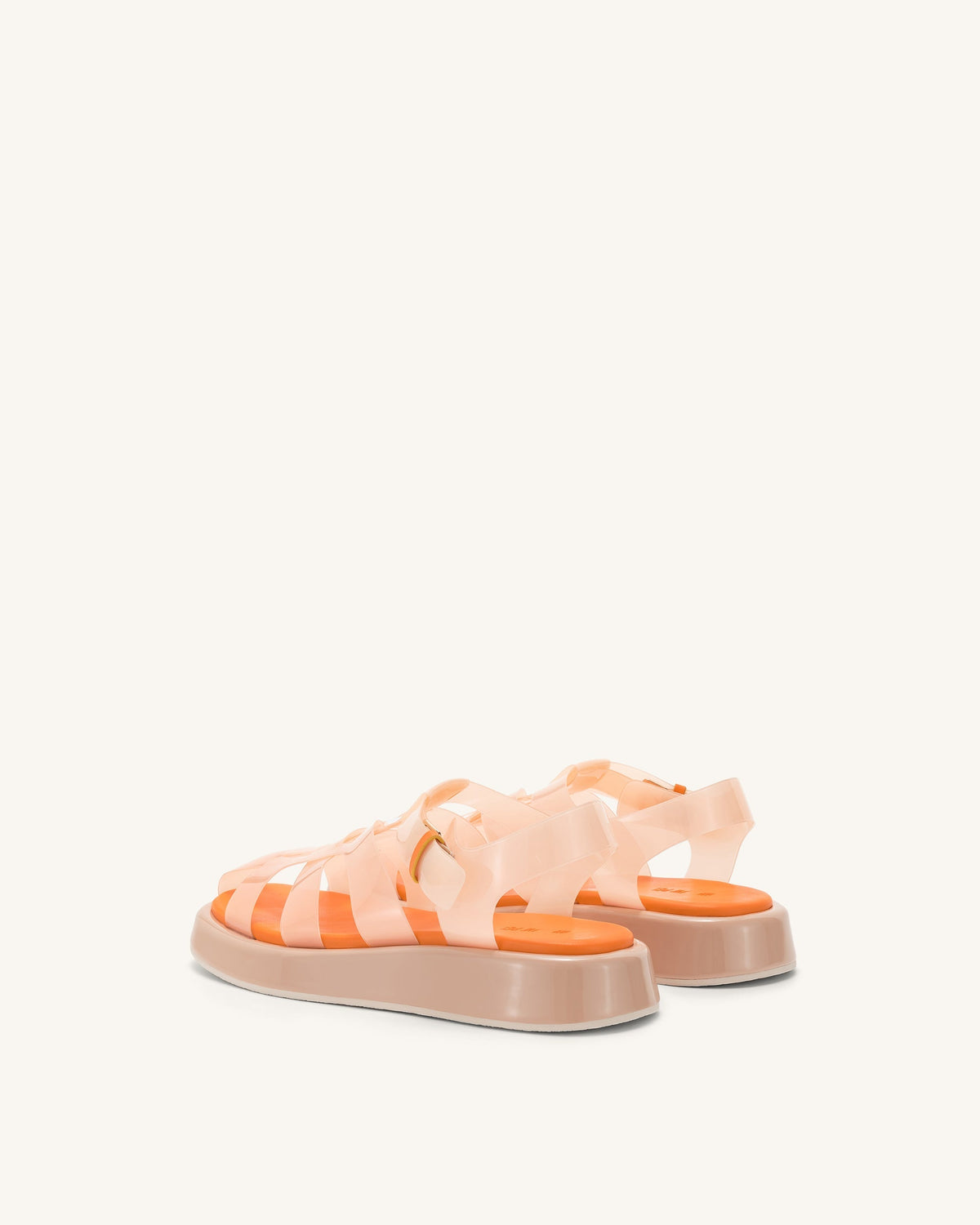 Piper Platform Sandal - Beige & Orange | JW PEI
