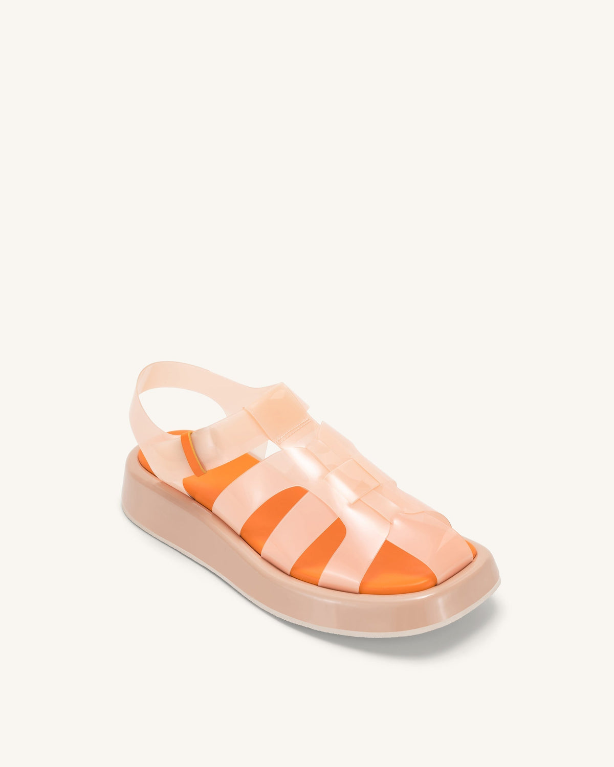 Piper Platform Sandal - Beige & Orange | JW PEI