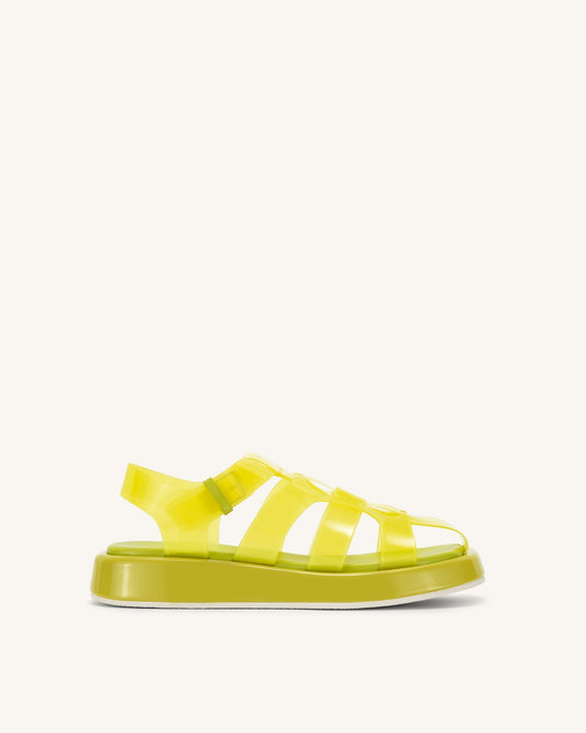 Piper Platform Sandal - Yellow | JW PEI