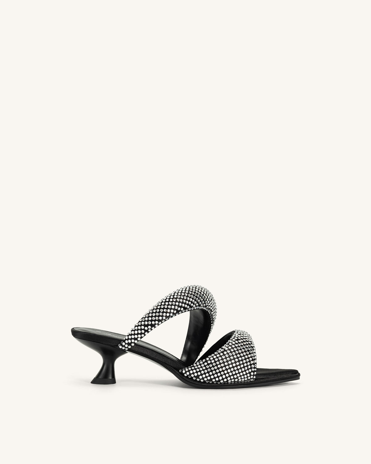 Sara Mule Artificial Crystal - Black | JW PEI