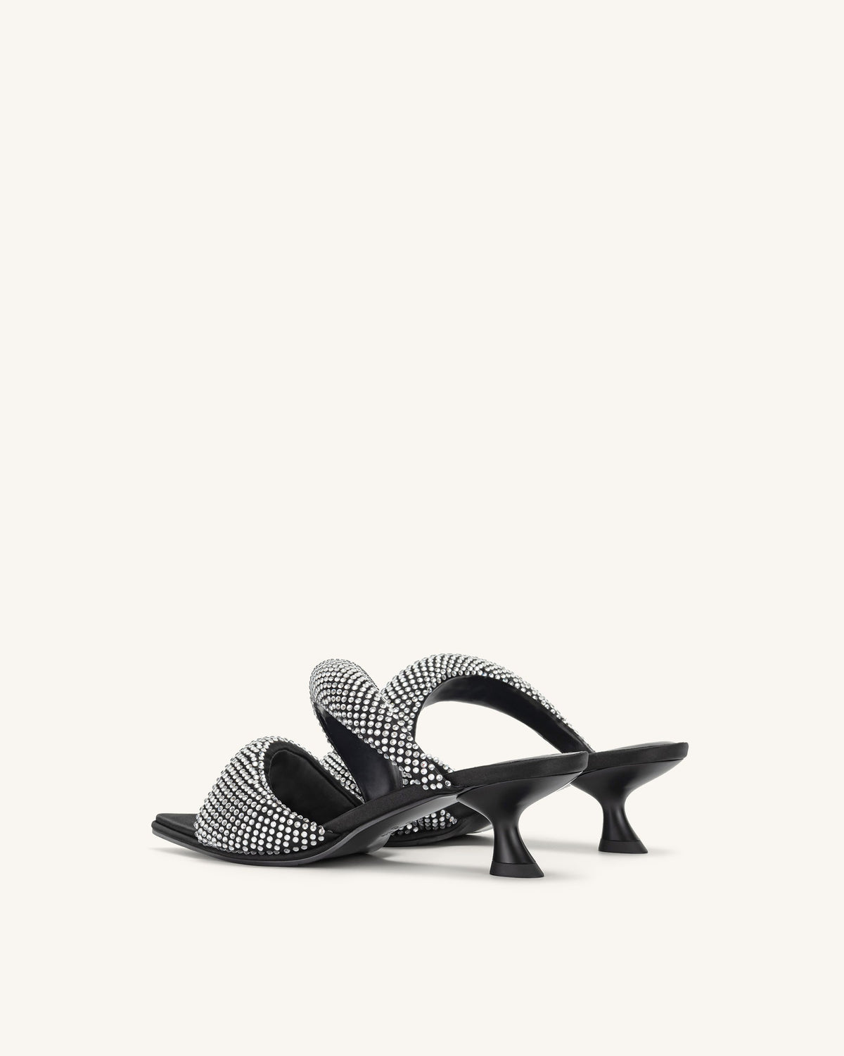 Sara Mule Artificial Crystal - Black | JW PEI