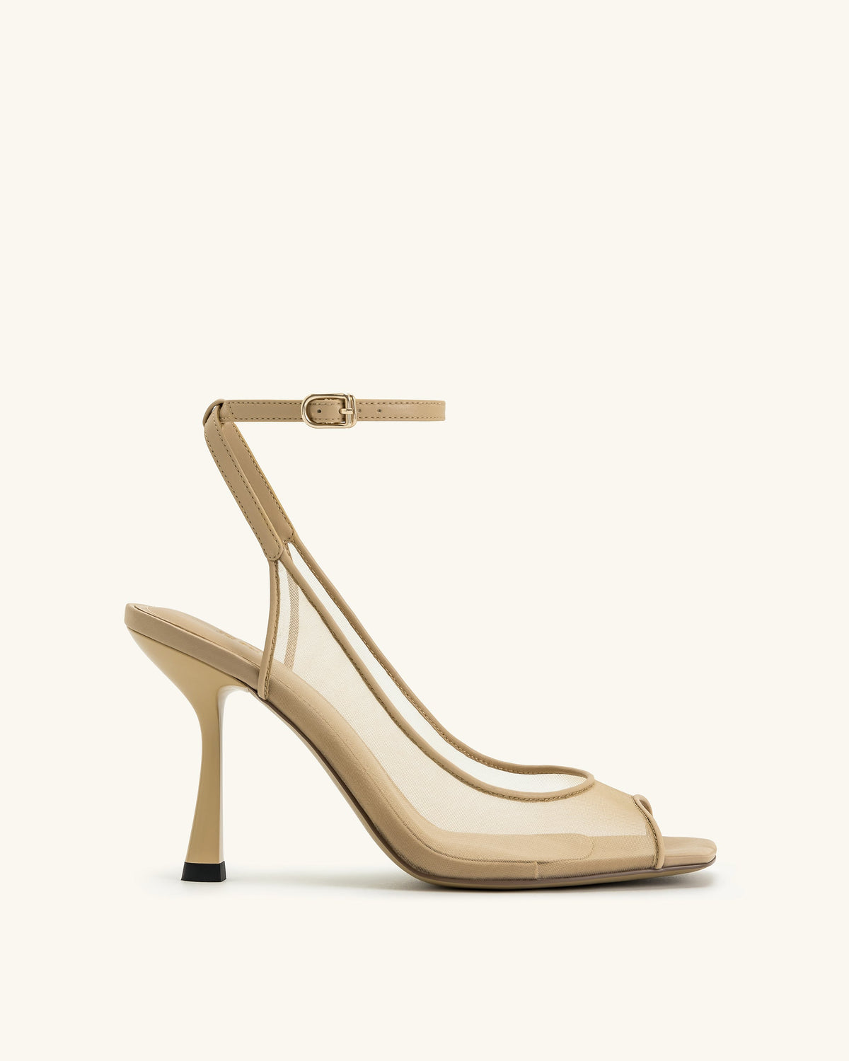 Serenity Open Toe Mesh Slingback Sandals - Khaki | JW PEI