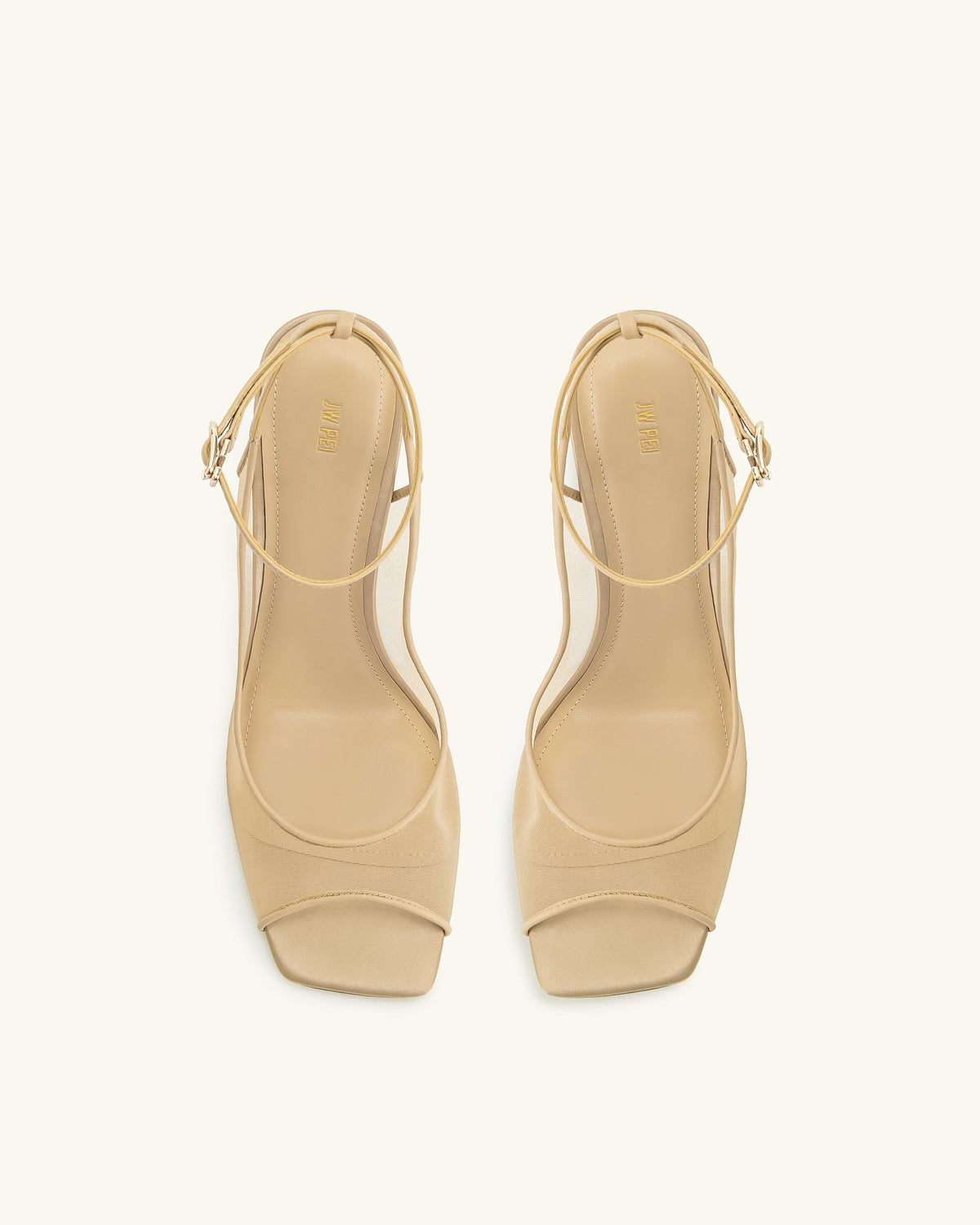 Serenity Open Toe Mesh Slingback Sandals - Khaki | JW PEI