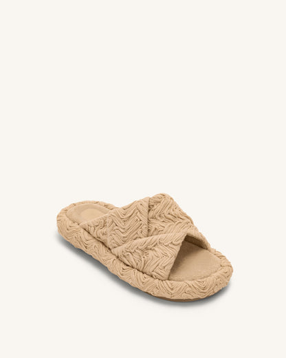 Lilah Woven Platform Sandal - Beige | JW PEI