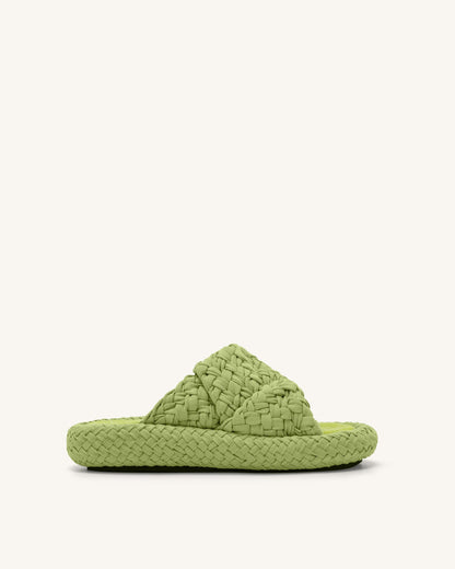 Lilah Woven Platform Sandal - Lime Green | JW PEI