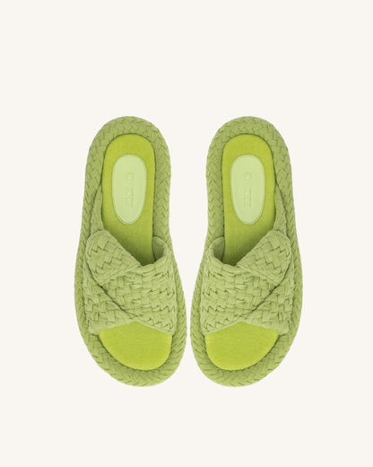 Lilah Woven Platform Sandal - Lime Green | JW PEI