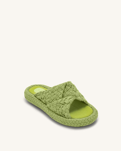 Lilah Woven Platform Sandal - Lime Green | JW PEI