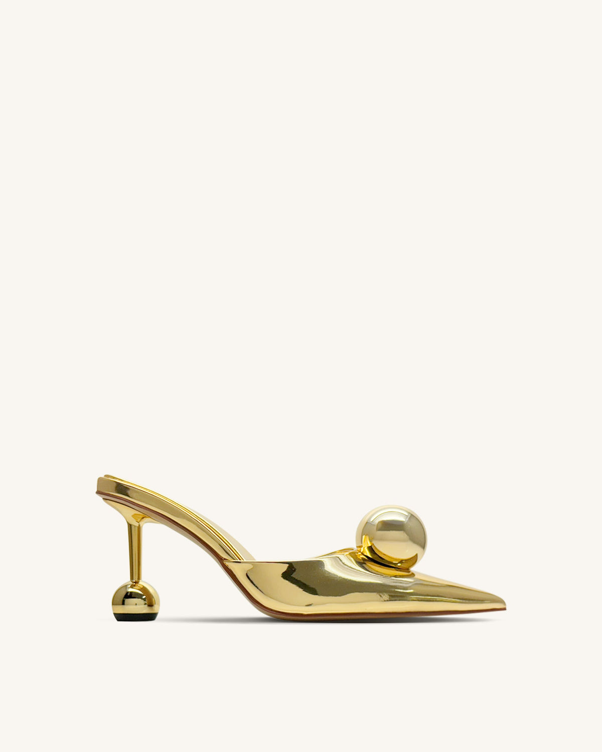 Sofia Sphere Heel Mules - Gold | JW PEI