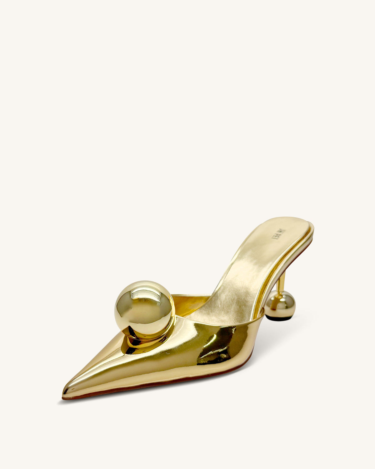 Sofia Sphere Heel Mules - Gold | JW PEI