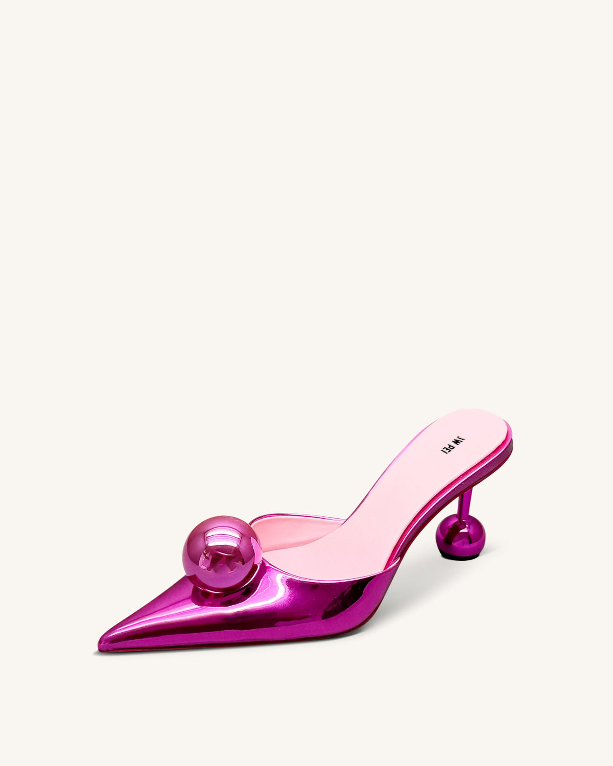 Sofia Sphere Heel Mules - Rose Red | JW PEI