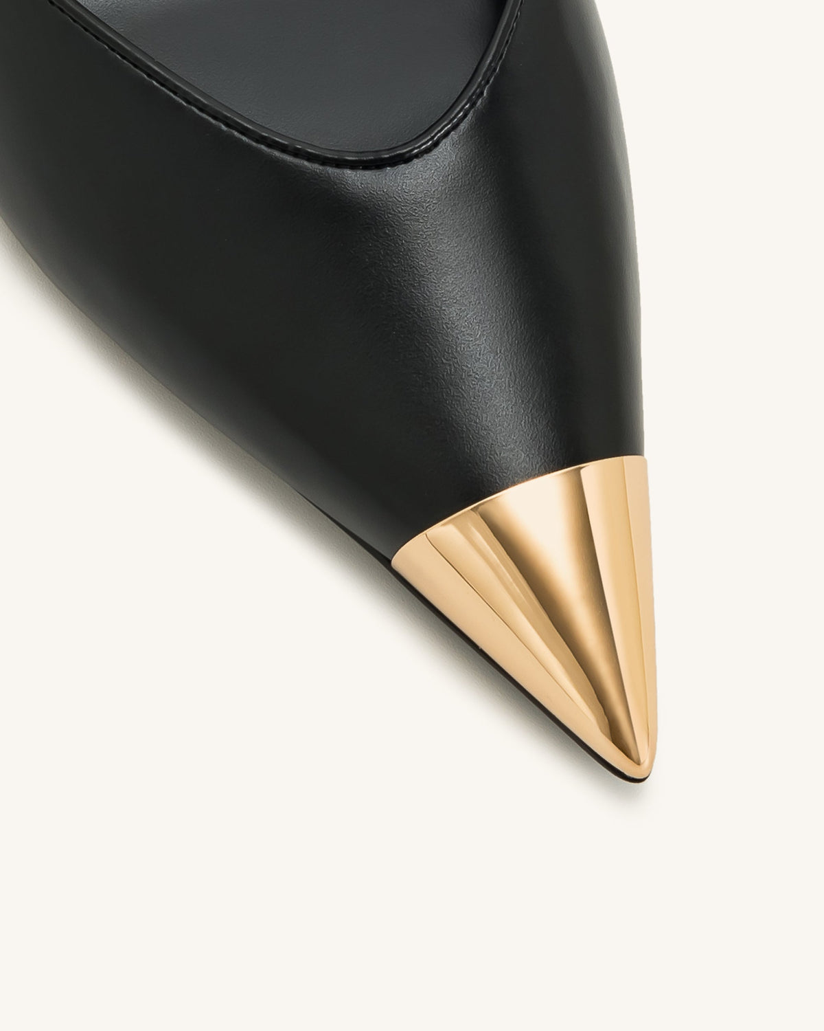 Savannah Gold Tipped Slingback Pumps - Black | JW PEI
