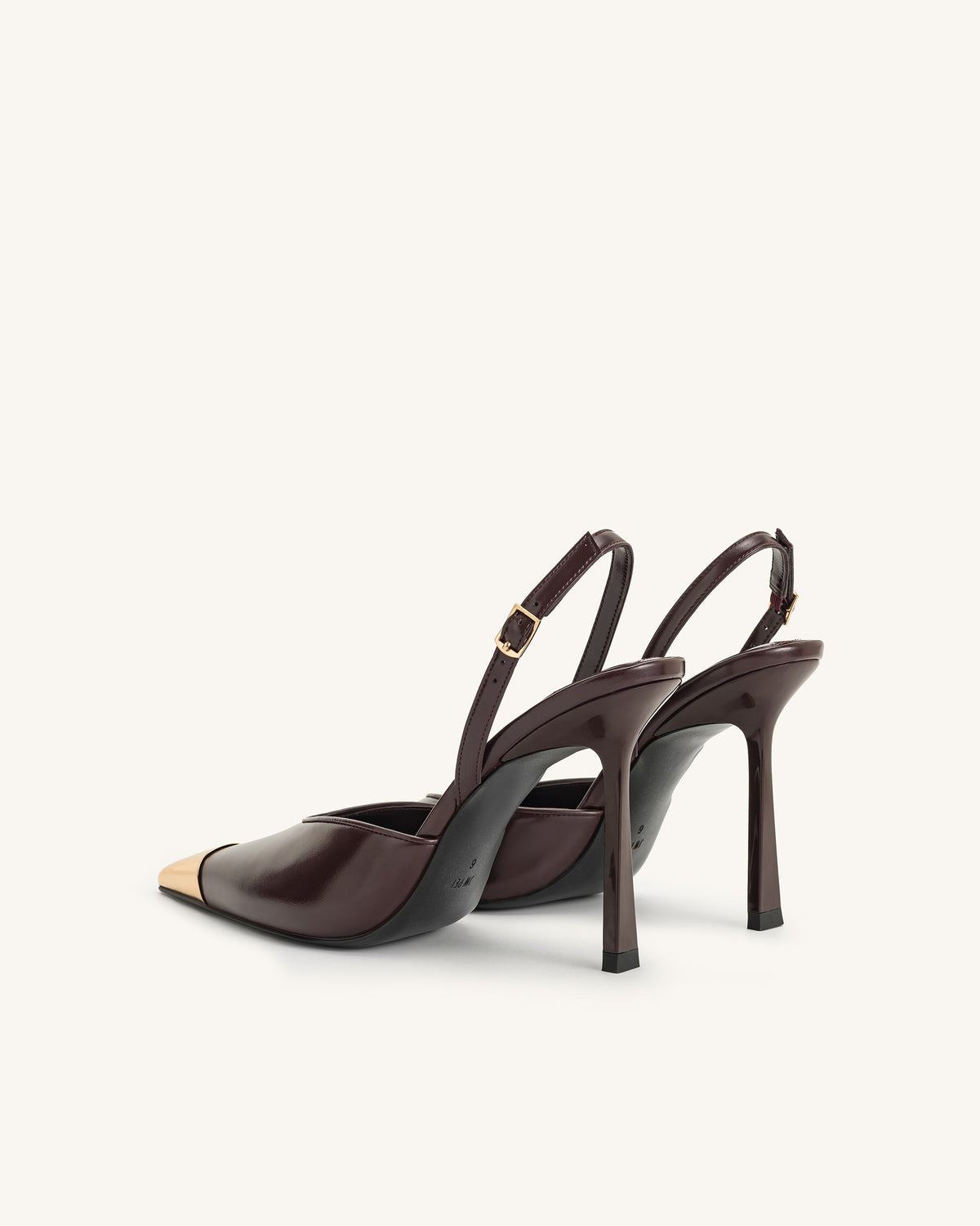 Savannah Gold Tipped Slingback Pumps - Burgundy | JW PEI