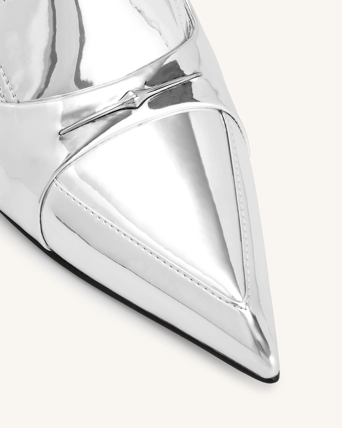 Carla Metallic Kitten Heel Pumps - Silver | JW PEI
