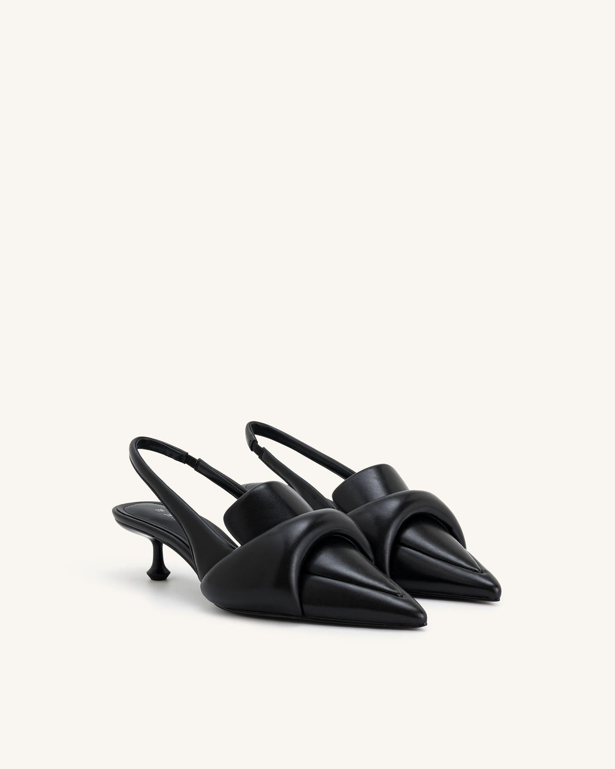 Carla Soft Padded Kitten Heel Pumps - Black | JW PEI