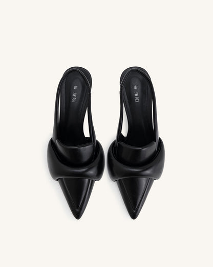 Carla Soft Padded Kitten Heel Pumps - Black | JW PEI