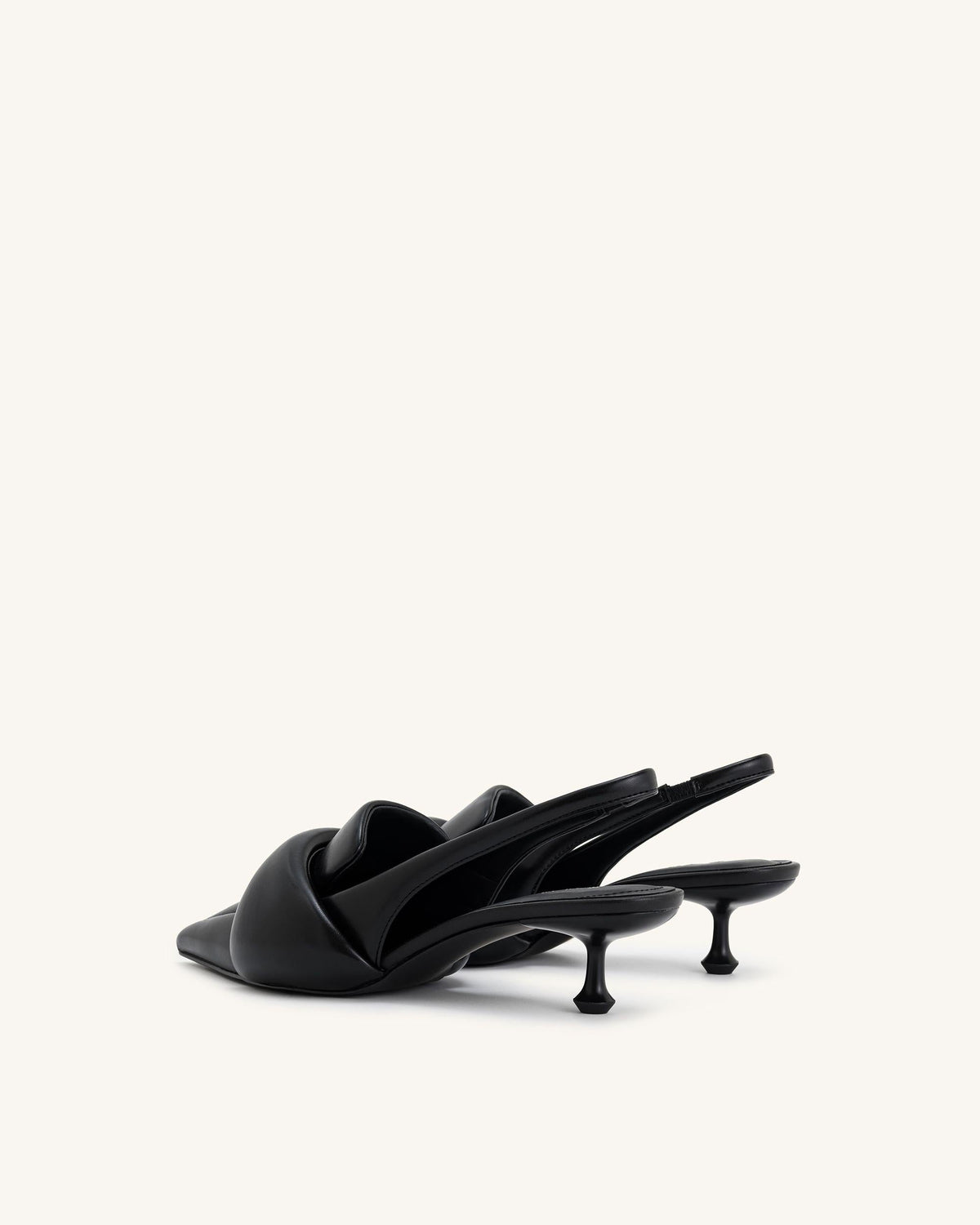 Carla Soft Padded Kitten Heel Pumps - Black | JW PEI