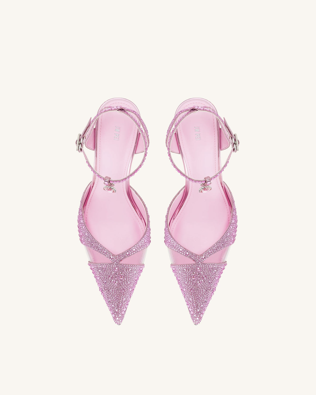 Haidi Artificial Crystal Pumps - Pink | JW PEI