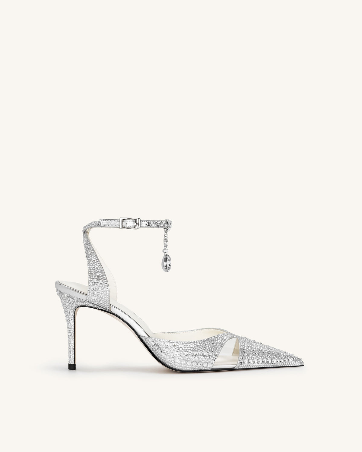 Haidi Artificial Crystal Pumps - Silver | JW PEI