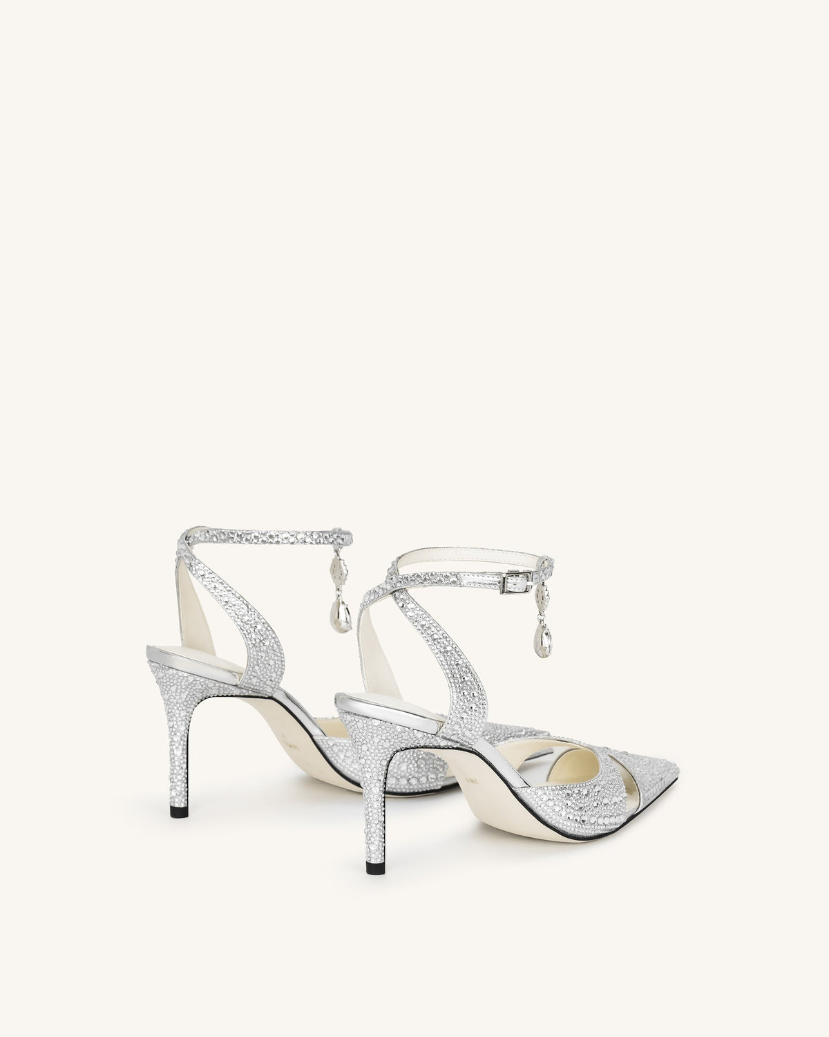 Haidi Artificial Crystal Pumps - Silver | JW PEI