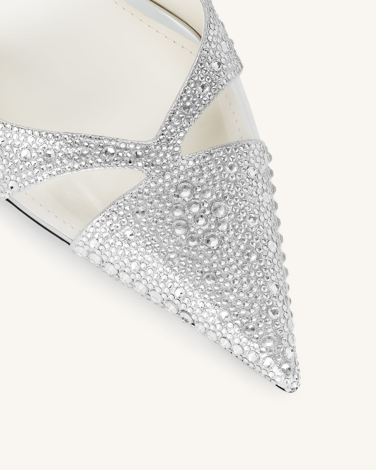 Haidi Artificial Crystal Pumps - Silver | JW PEI