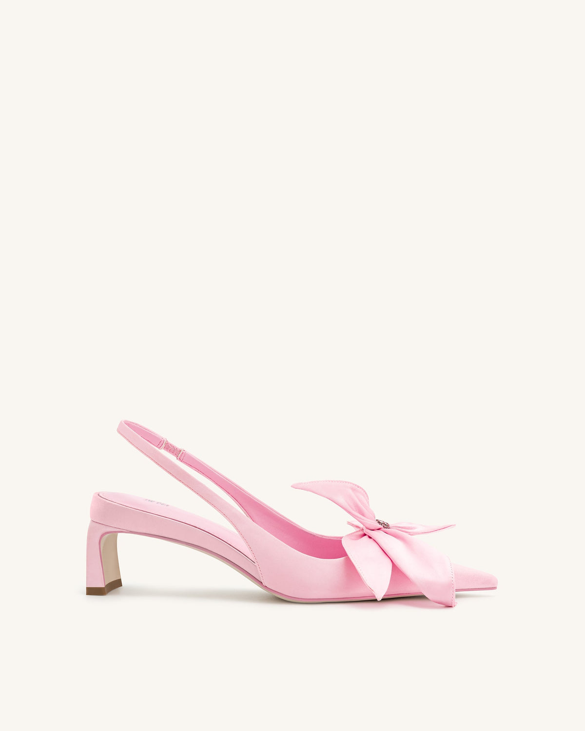 Queena Floral Appliques Slingback Pumps - Pink | JW PEI
