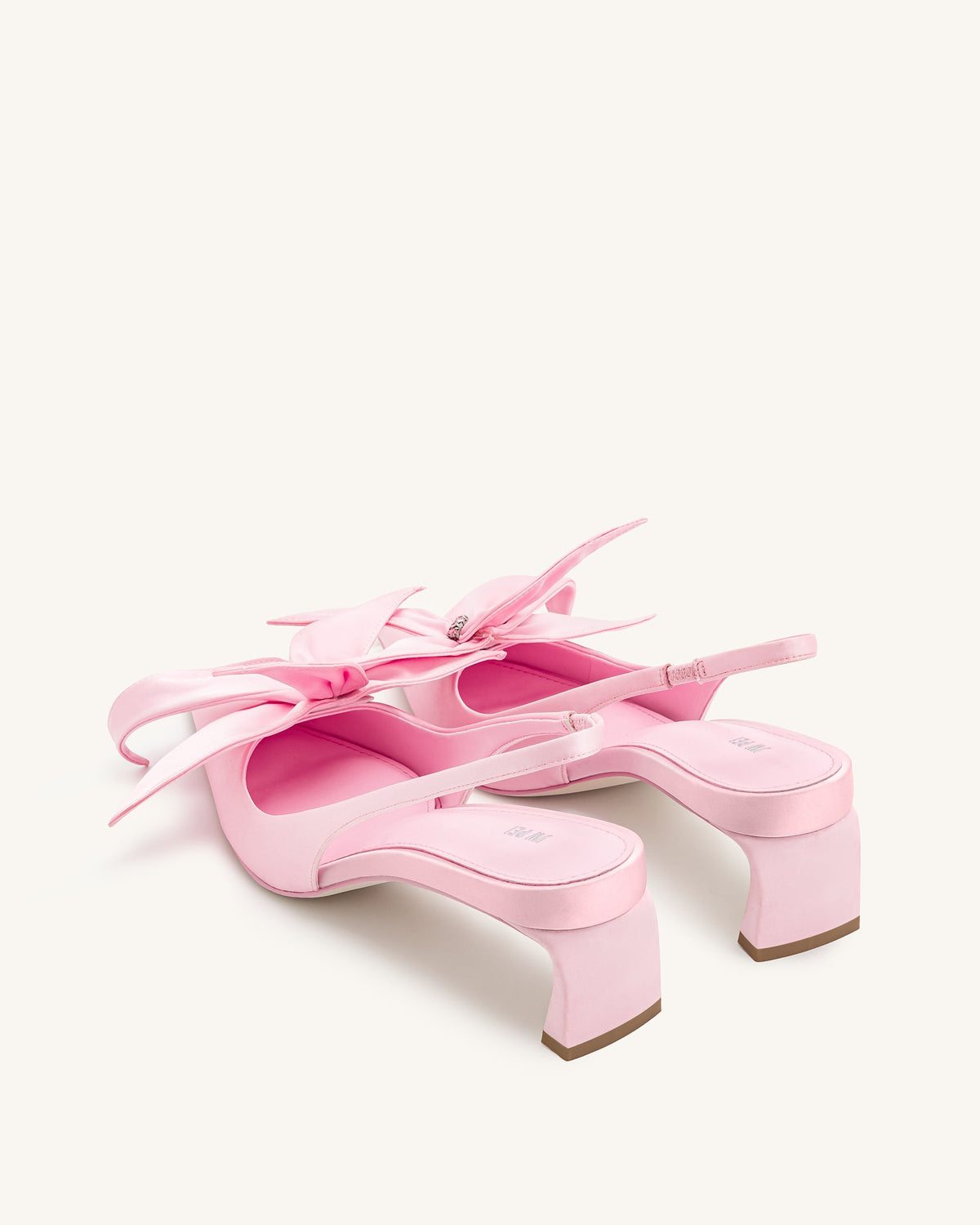 Queena Floral Appliques Slingback Pumps - Pink | JW PEI