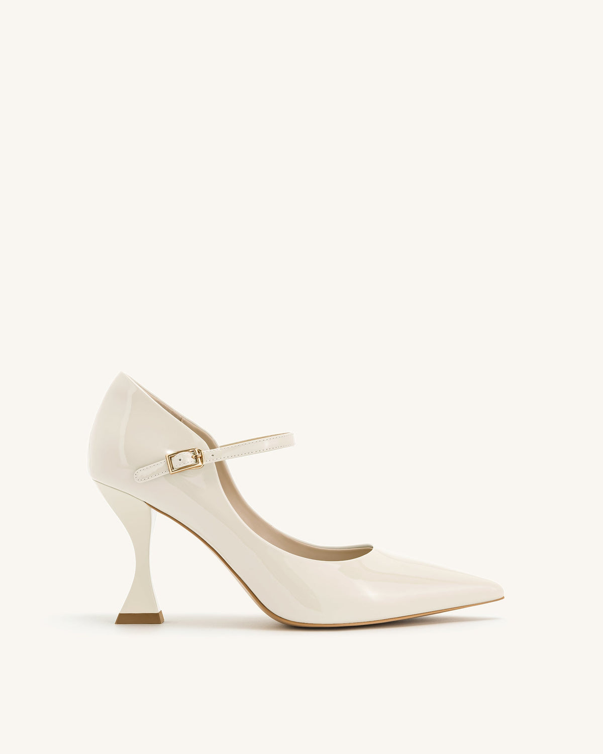 Thalina Patent Leather Pumps - Beige | JW PEI