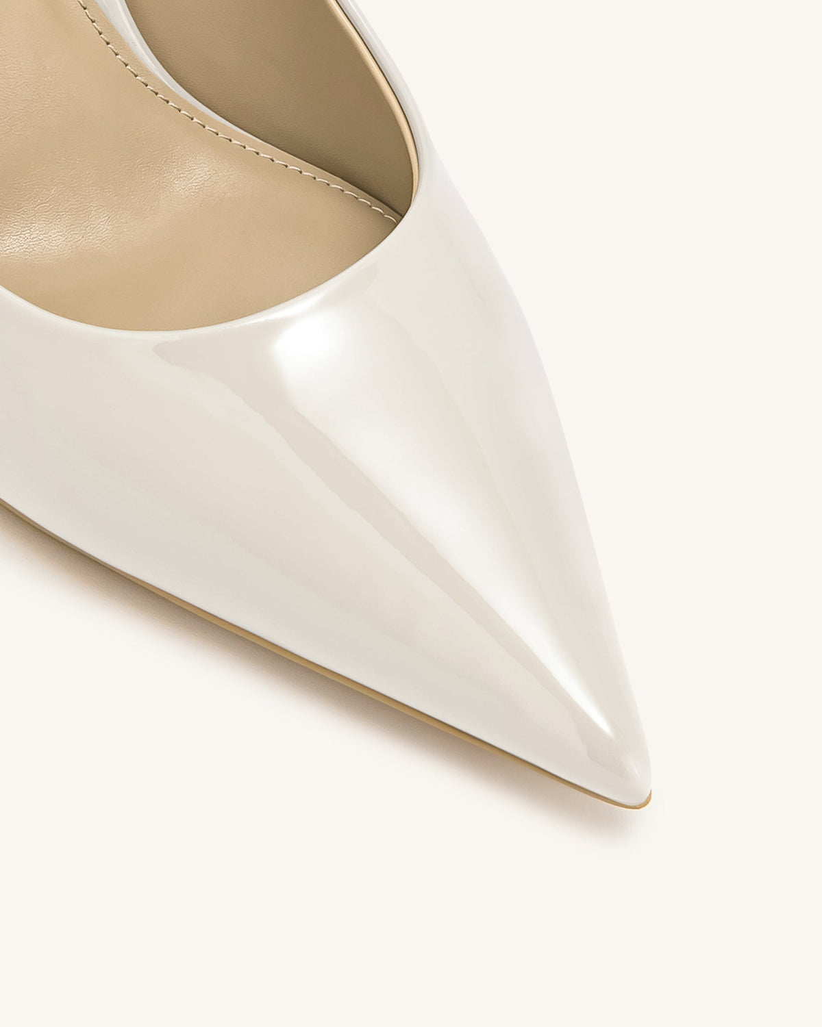 Thalina Patent Leather Pumps - Beige | JW PEI