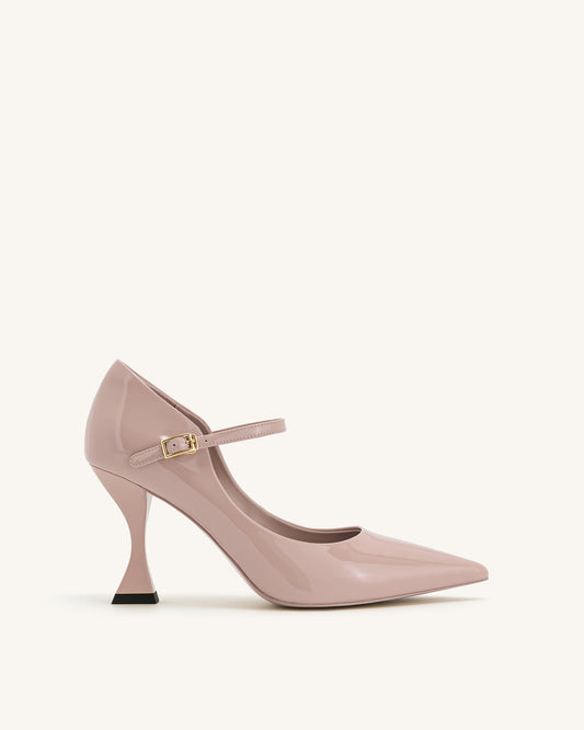 Thalina Patent Leather Pumps - Dusty Pink | JW PEI