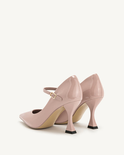 Thalina Patent Leather Pumps - Dusty Pink | JW PEI