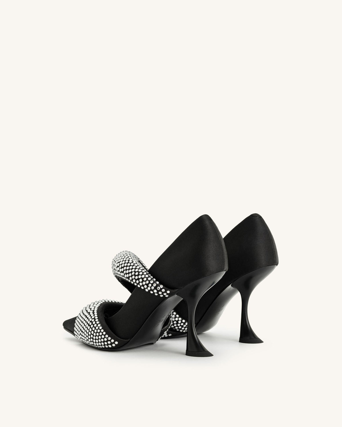 Sara Artificial Crystal Pumps - Black | JW PEI