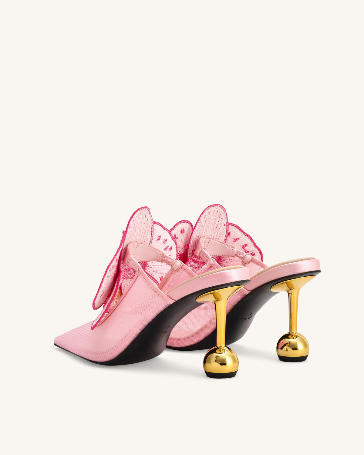 Sofia Orchid Sphere Heel Mules - Pink | JW PEI